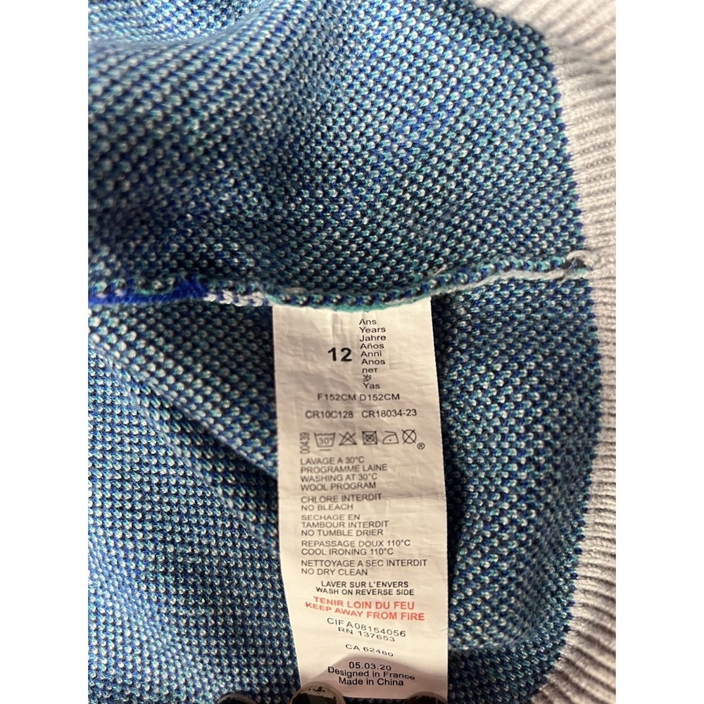 Catimini Bright Graphic Jacquard Sweater Youth Size 12 - Picture 11 of 12